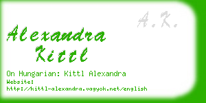 alexandra kittl business card